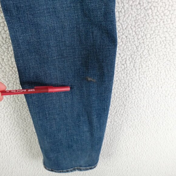 Silver Jeans Mens 30X30 Blue Allan Classic Fit Slim Straight Stone Wash Whiskers - Picture 12 of 13